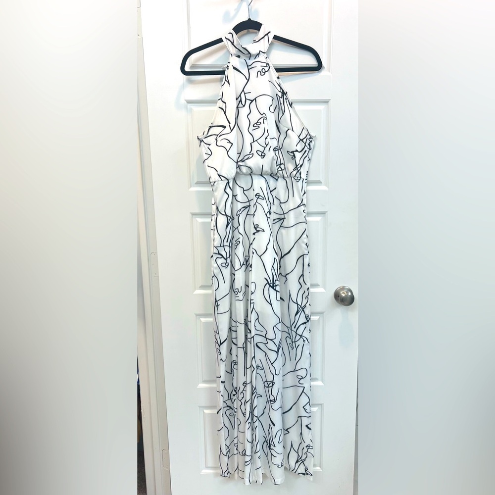 SHEIN White wide Leg Jumsuit w/ Tieback